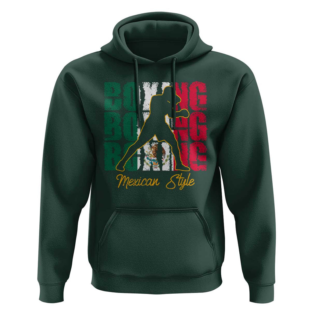 Mexican Boxing Style Mexico Flag Hoodie TS09 Dark Forest Green Print Your Wear