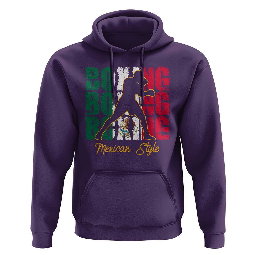 Mexican Boxing Style Mexico Flag Hoodie TS09 Purple Print Your Wear