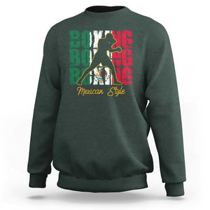 Mexican Boxing Style Mexico Flag Sweatshirt TS09 Dark Forest Green Print Your Wear