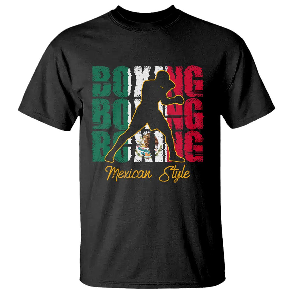 Mexican Boxing Style Mexico Flag T Shirt TS09 Black Print Your Wear