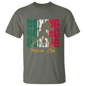 Mexican Boxing Style Mexico Flag T Shirt TS09 Military Green Print Your Wear