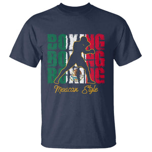 Mexican Boxing Style Mexico Flag T Shirt TS09 Navy Print Your Wear