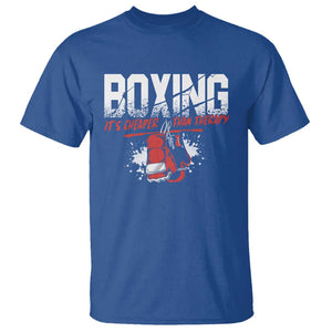 Boxing Cheaper Than Therapy T Shirt TS09 Royal Blue Print Your Wear