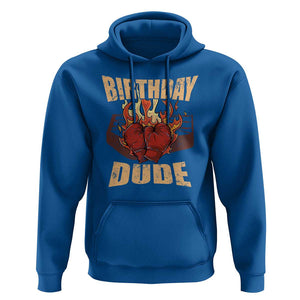 Birthday Dude Boxing Player Hoodie TS09 Royal Blue Print Your Wear