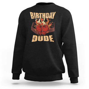 Birthday Dude Boxing Player Sweatshirt TS09 Black Print Your Wear