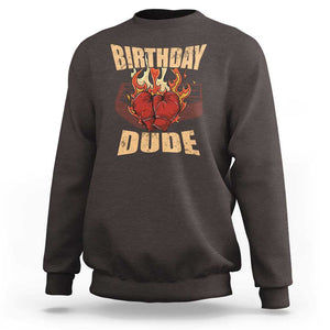 Birthday Dude Boxing Player Sweatshirt TS09 Dark Chocolate Print Your Wear