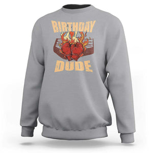 Birthday Dude Boxing Player Sweatshirt TS09 Sport Gray Print Your Wear