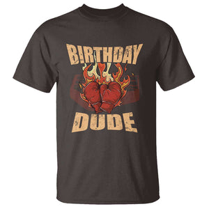 Birthday Dude Boxing Player T Shirt TS09 Dark Chocolate Print Your Wear