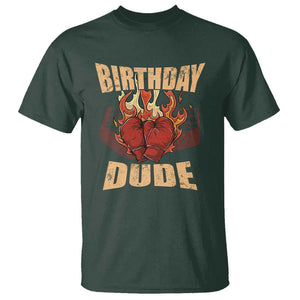 Birthday Dude Boxing Player T Shirt TS09 Dark Forest Green Print Your Wear