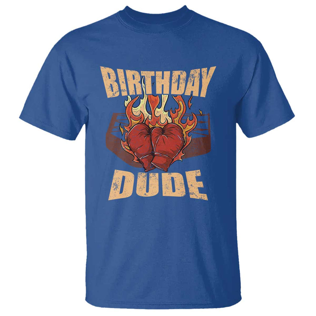 Birthday Dude Boxing Player T Shirt TS09 Royal Blue Print Your Wear