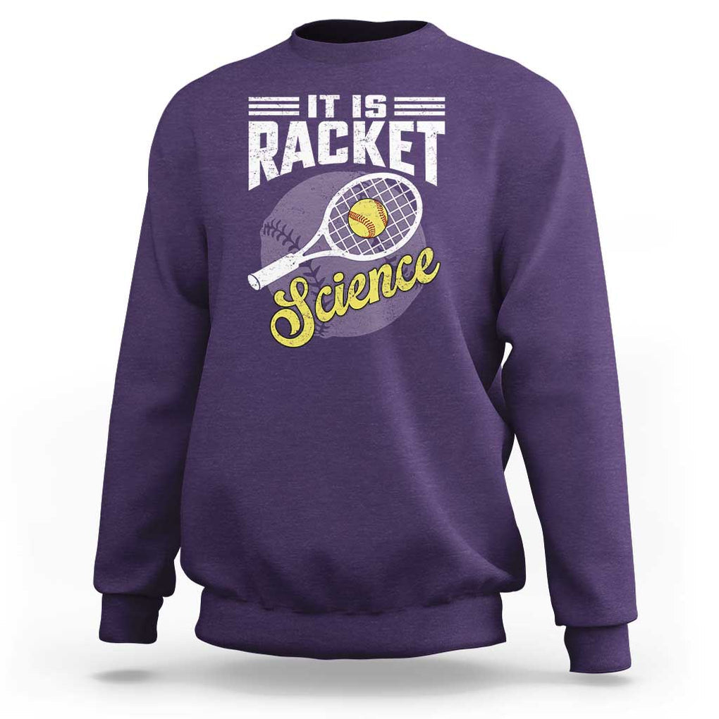 Funny Tennis Sweatshirt It's Racket Science TS09 Purple Print Your Wear