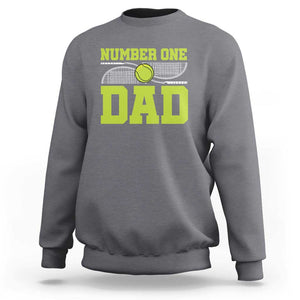 Funny Number One Tennis Dad Sweatshirt TS09 Charcoal Print Your Wear