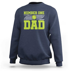 Funny Number One Tennis Dad Sweatshirt TS09 Navy Print Your Wear