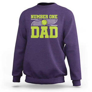 Funny Number One Tennis Dad Sweatshirt TS09 Purple Print Your Wear