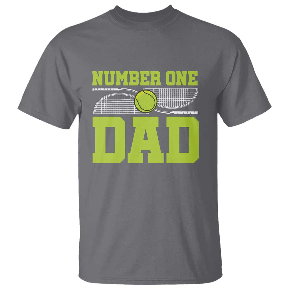 Funny Number One Tennis Dad T Shirt TS09 Charcoal Print Your Wear