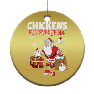 Funny Xmas Farmer Christmas Ornament Chickens For Everybody TS09 Print Your Wear