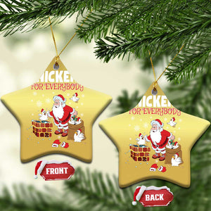 Funny Xmas Farmer Christmas Ornament Chickens For Everybody TS09 Star Gold Print Your Wear