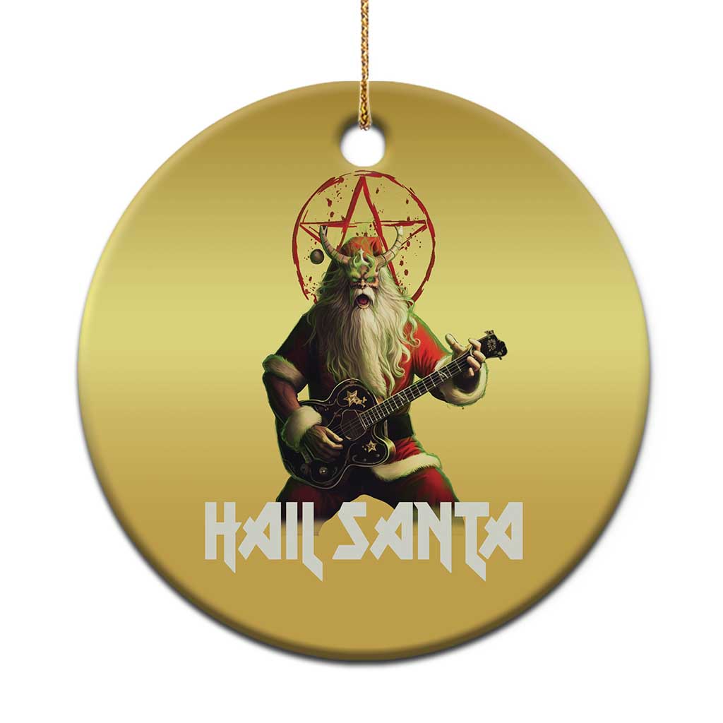 Hail Santa Sleigher Heavy Metal Christmas Ornament TS09 Print Your Wear