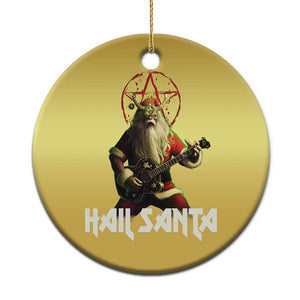 Hail Santa Sleigher Heavy Metal Christmas Ornament TS09 Print Your Wear