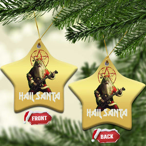 Hail Santa Sleigher Heavy Metal Christmas Ornament TS09 Star Gold Print Your Wear