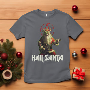 Hail Santa Sleigher Heavy Metal Ugly Christmas T Shirt TS09 Charcoal Printyourwear