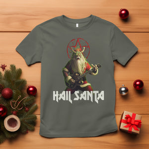 Hail Santa Sleigher Heavy Metal Ugly Christmas T Shirt TS09 Military Green Printyourwear