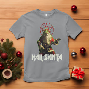 Hail Santa Sleigher Heavy Metal Ugly Christmas T Shirt TS09 Sport Gray Printyourwear