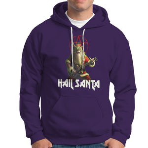 Hail Santa Sleigher Heavy Metal Ugly Christmas Hoodie TS09 Purple Printyourwear