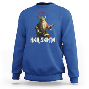 Hail Santa Sleigher Heavy Metal Ugly Christmas Sweatshirt TS09 Royal Blue Printyourwear