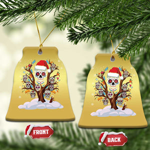 Mexico Xmas Christmas Ornament Sugar Skull On Tree Funny Xmas TS09 Bell Flake Gold Print Your Wear