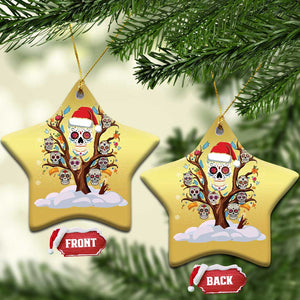 Mexico Xmas Christmas Ornament Sugar Skull On Tree Funny Xmas TS09 Star Gold Print Your Wear