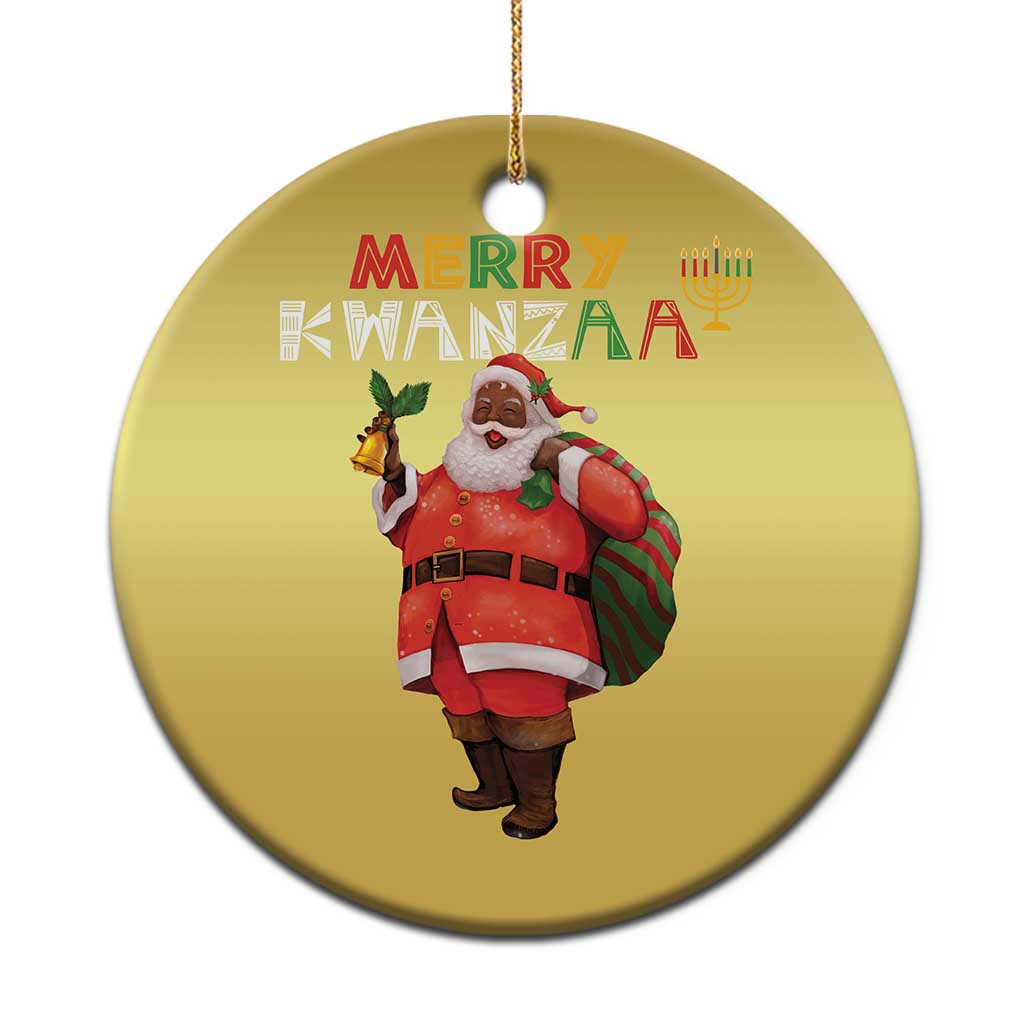 Merry Kwanzaa African American Xmas Santa Christmas Ornament TS09 Print Your Wear