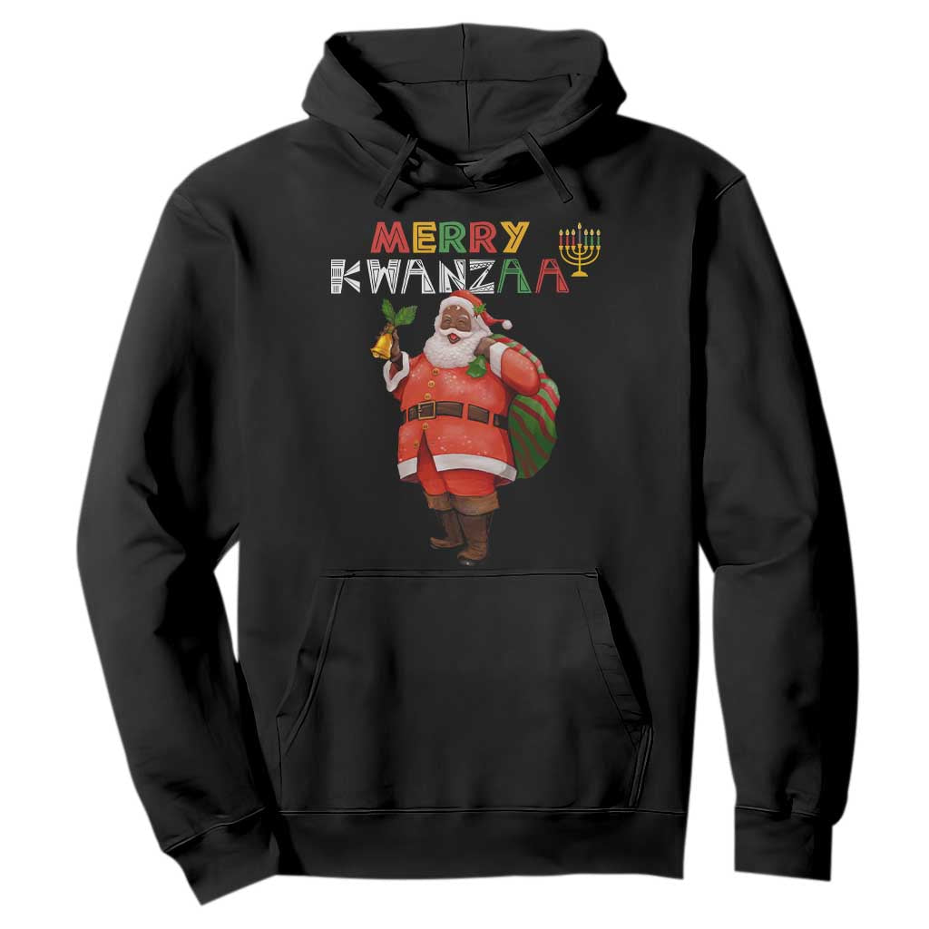 Christmas Hoodie Merry Kwanzaa African American Santa TS09 Black Printyourwear