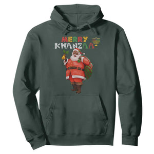 Christmas Hoodie Merry Kwanzaa African American Santa TS09 Dark Forest Green Printyourwear