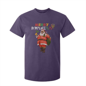 Christmas T Shirt For Kid Merry Kwanzaa African American Santa TS09 Purple Printyourwear