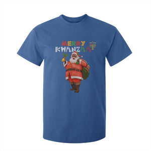 Christmas T Shirt For Kid Merry Kwanzaa African American Santa TS09 Royal Blue Printyourwear