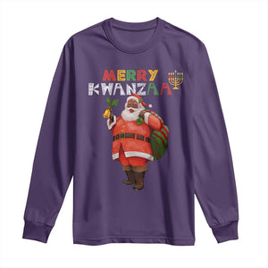 African American Xmas Merry Kwanzaa Santa Long Sleeve Shirt TS09 Purple Print Your Wear