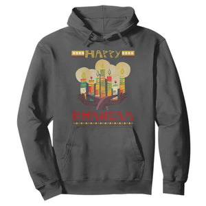 Christmas Hoodie Happy Kwanzaa African American Candles TS09 Dark Heather Printyourwear