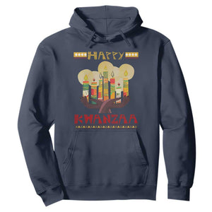 Christmas Hoodie Happy Kwanzaa African American Candles TS09 Navy Printyourwear