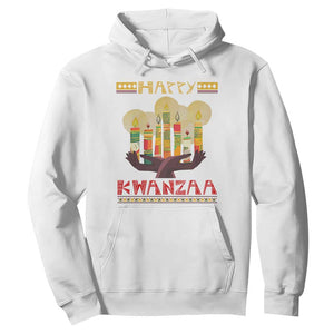 Christmas Hoodie Happy Kwanzaa African American Candles TS09 White Printyourwear