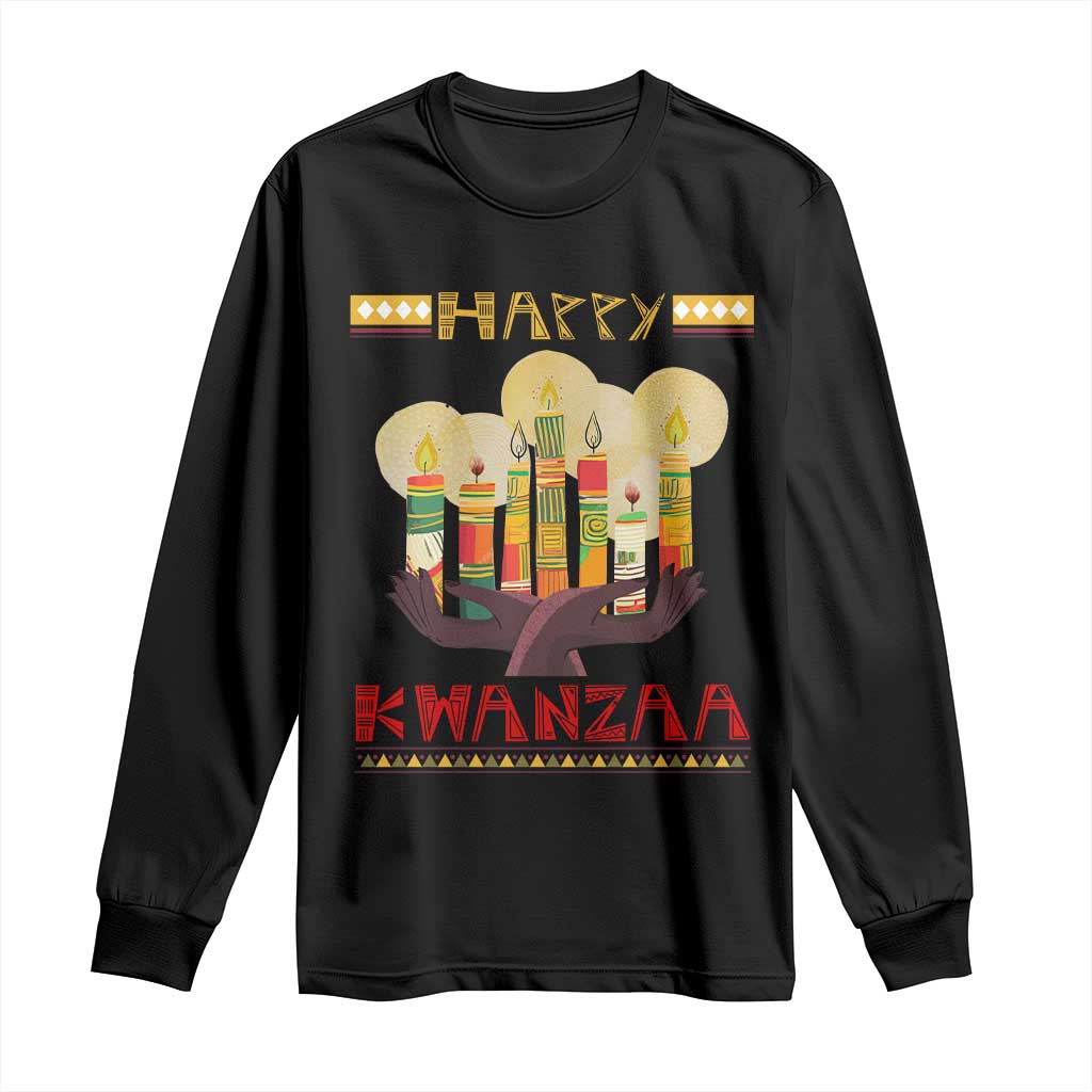 African American Xmas Happy Kwanzaa Long Sleeve Shirt TS09 Black Print Your Wear