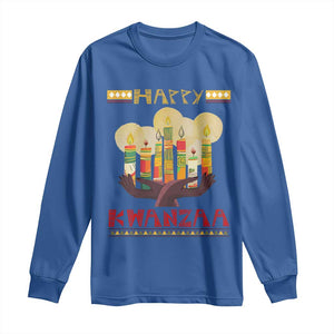 African American Xmas Happy Kwanzaa Long Sleeve Shirt TS09 Royal Blue Print Your Wear