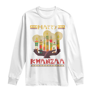 African American Xmas Happy Kwanzaa Long Sleeve Shirt TS09 White Print Your Wear