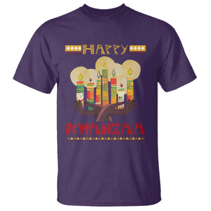 Christmas T Shirt Happy Kwanzaa African American Candles TS09 Purple Printyourwear