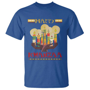 Christmas T Shirt Happy Kwanzaa African American Candles TS09 Royal Blue Printyourwear