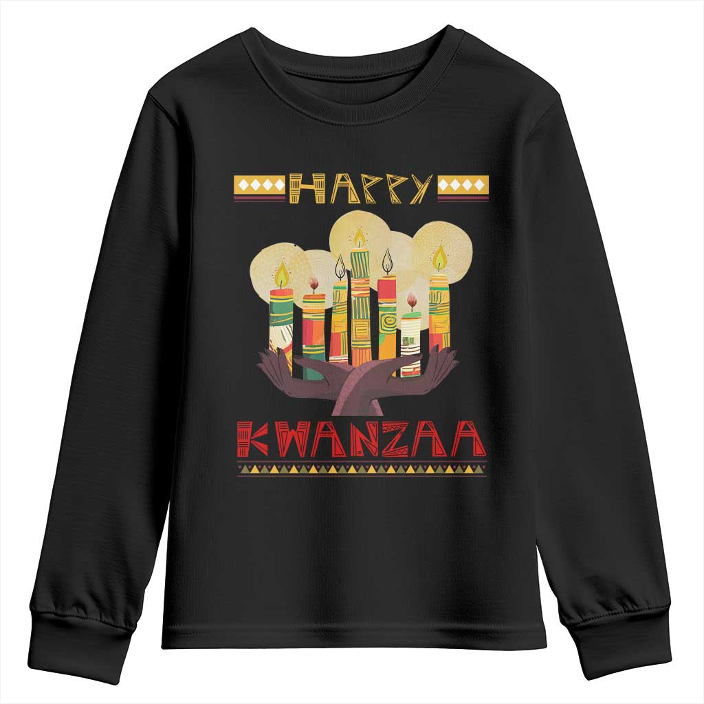 African American Xmas Happy Kwanzaa Youth Sweatshirt TS09 Black Print Your Wear