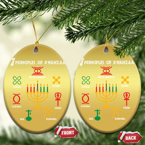 7 Principles Of Kwanzaa African American Xmas Christmas Ornament TS09 Oval Gold Print Your Wear