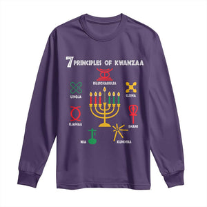 African American Xmas 7 Principles Of Kwanzaa Long Sleeve Shirt TS09 Purple Print Your Wear