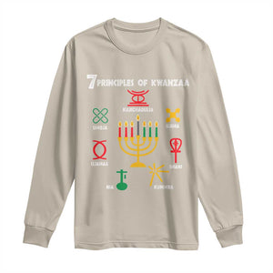 African American Xmas 7 Principles Of Kwanzaa Long Sleeve Shirt TS09 Sand Print Your Wear