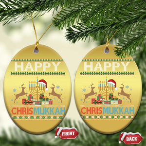 Xmas Hanukkah Christmas Ornament Happy Chrismukkah Funny Jewish Chanukah TS09 Oval Gold Print Your Wear